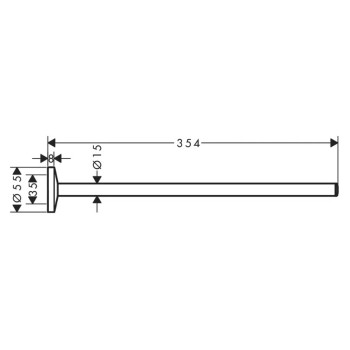 Dvieļu turētājs AXOR Universal Circular, 35 cm, birstēts niķelis 42826820