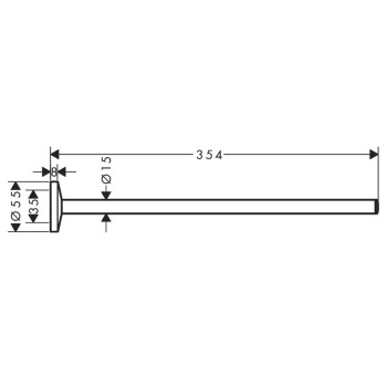 Dvieļu turētājs AXOR Universal Circular 35 cm, matēti melns 42826670