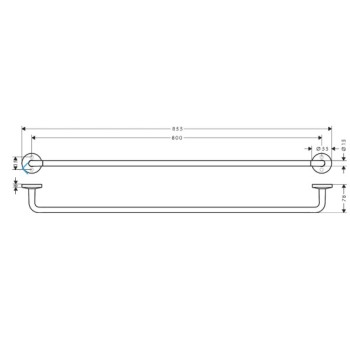 Dvieļu turētājs AXOR Universal Circular 80 cm, hroms 42880000