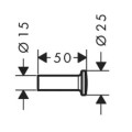 Dvieļu turētājs AXOR Universal Circular birstēts niķelis 42811820