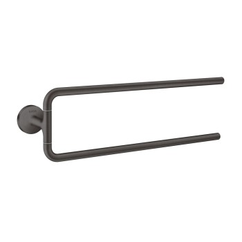 Dvieļu turētājs AXOR Universal Circular dubultais birstēts melns hroms 42822340