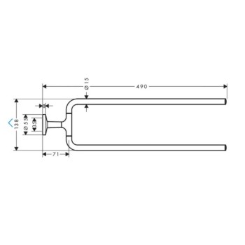 Dvieļu turētājs AXOR Universal Circular dubultais, hroms 42822000