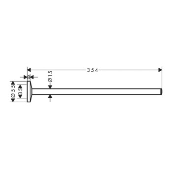 Dvieļu turētājs AXOR Universal Circular, garums 35 cm, pulēta zelta izskats 42826990
