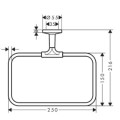 Dvieļu turētājs AXOR Universal Circular hroms 42823000