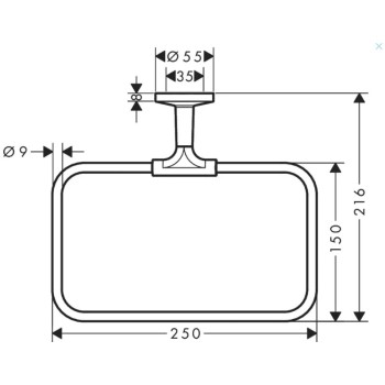Dvieļu turētājs AXOR Universal Circular, matēti melns 42823670