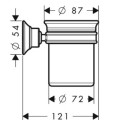 Glāze Axor Montreux - Mutes higiēnas krūzīte, hroms 42134000