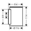 Glāze Axor Universal Circular, stikls/birstēts niķelis 42804820