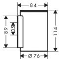Glāze Axor Universal Circular, stikls/hroms 42804000