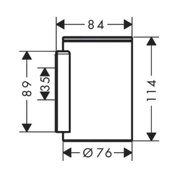 Glāze Axor Universal Circular, stikls/hroms 42804000