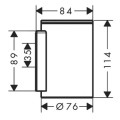 Glāze Axor Universal Circular, stikls/matēti melns 42804670