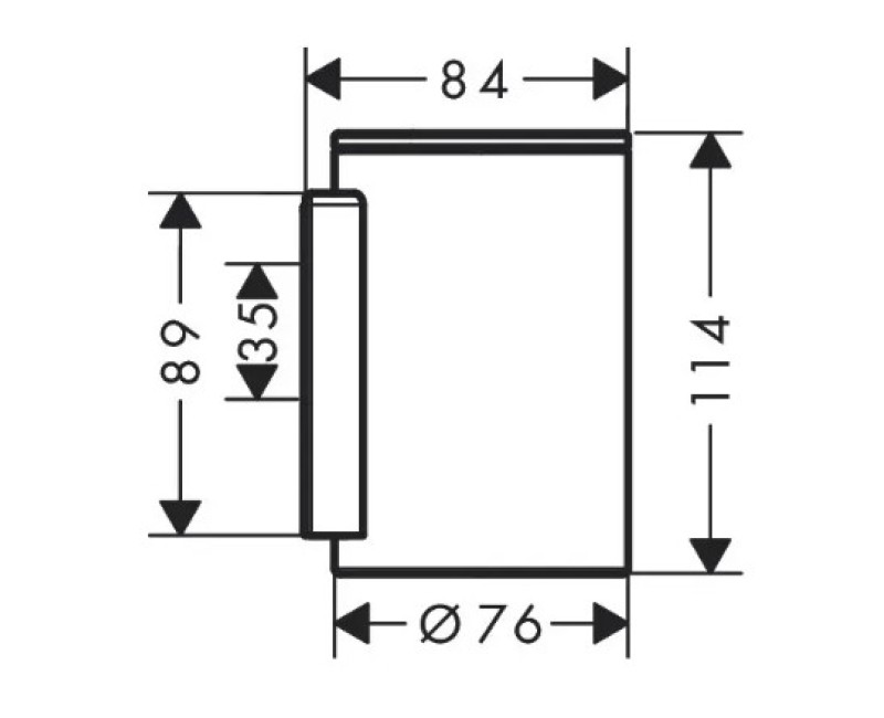 Glāze Axor Universal Circular, stikls/matēti melns 42804670