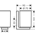 Glāze Axor Universal ar turētāju, balts/hroms 42604000
