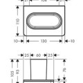 Glāze Axor Universal ar turētāju, hroms 42834000
