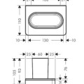 Glāze Axor Universal ar turētāju, matēti melna 42834670