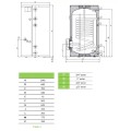 Kombinētais Ūdens ātrsildītājs (Boilers) DRAŽICE OKCE 160 NTR/2.2Kw ar 1 Siltummaini (Novietojams uz Grīdas)