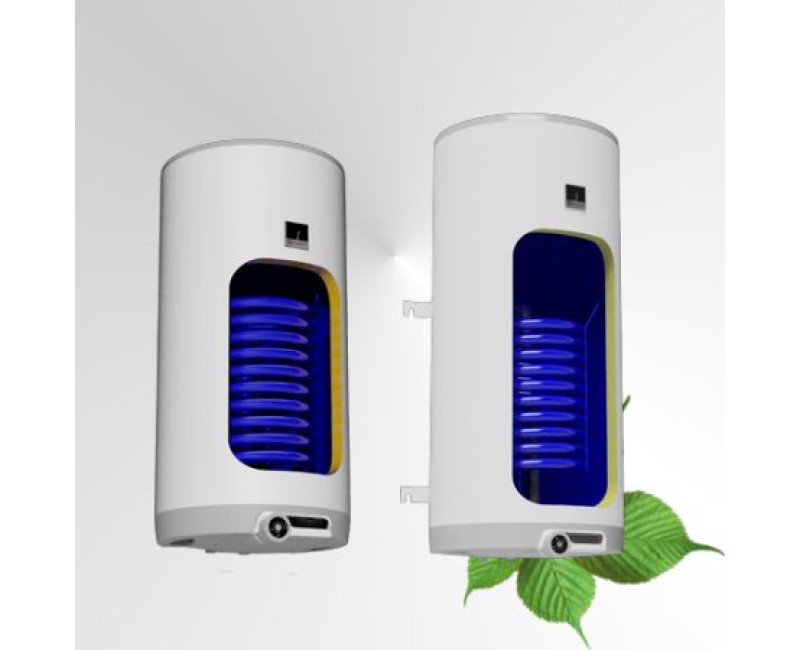 Kombinētais ūdens sildītājs (Boilers) Dražice OKC-125L ar palielinātu sildvirsmu 1m2,  vertikāls