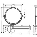 Kosmētikas spogulis Axor Universal Circular, birstēta bronza 42849140