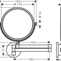 Kosmētikas spogulis Axor Universal Circular, matēti melns 42849670