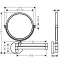 Kosmētikas spogulis Axor Universal Circular, pulēts niķelis 42849820