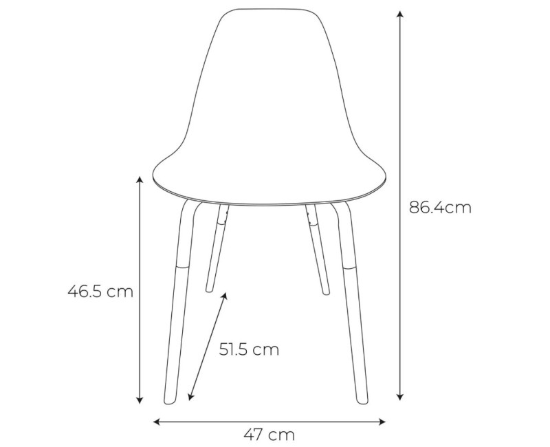 Krēsls Caurspīdīgs, skandināvu 