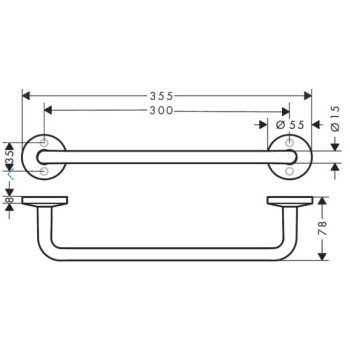 Axor Universal Circular 30 cm rankena, chromas 42813000
