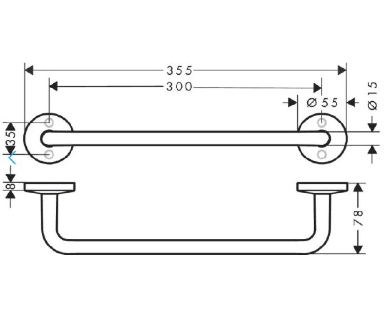 Rokturis Axor Universal Circular 30 cm, hroms 42813000