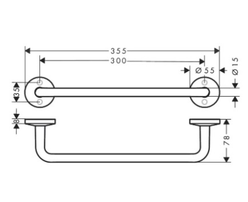 Rokturis Axor Universal Circular 30 cm, pulēts niķelis 42813820