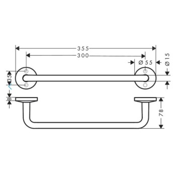 Axor Universal Circular rankena, 30 cm ilgio, matinė juoda 42813670