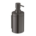 Šķidro ziepju dozators Axor Universal Circular ar turētāju, birstēts melns hroms 42810340