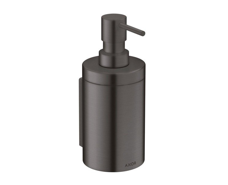 Šķidro ziepju dozators Axor Universal Circular ar turētāju, birstēts melns hroms 42810340