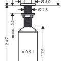 Šķidro ziepju dozators Axor Uno, 500 ml, hroms 42818000