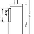 Tualates Birste AXOR Universal Circular ar turētāju, birstēts melns hroms 42855340