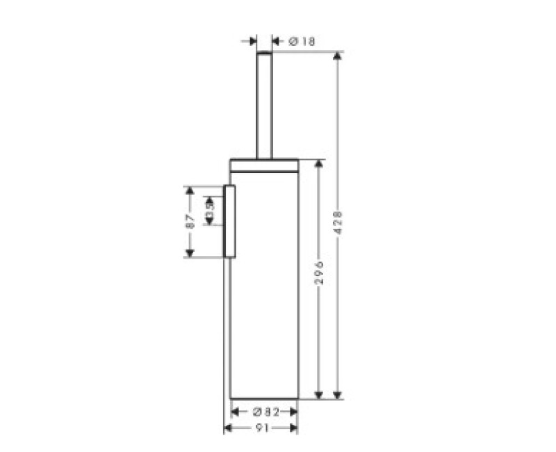 Tualates Birste AXOR Universal Circular ar turētāju, hroms 42855000