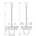 Tualates Birste AXOR Universal ar turētāju, matēti melna 42835670