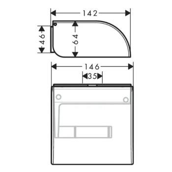Tualetinio popieriaus laikiklis Axor Universal Circular matinė bronza 42858140