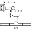 Tualetes papīra turētājs Axor Universal Circular birstēts niķelis 42857820