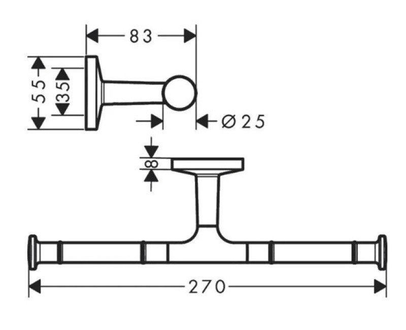 Tualetes papīra turētājs Axor Universal Circular birstēts niķelis 42857820