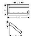 Tualetes papīra turētājs Axor Universal hroms 42846000