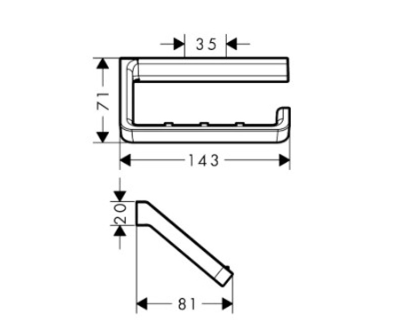 Tualetes papīra turētājs Axor Universal hroms 42846000