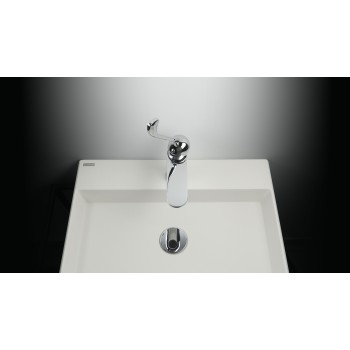 Vannas istabas izlietne Deante CORREO granīta uz virsmas ALABASTER, 400x400mm Balta