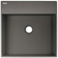 Vannas istabas izlietne Deante CORREO granīta uz virsmas ANTHRACITE METALLIC 400x400mm Antarcīts