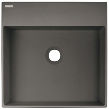Vannas istabas izlietne Deante CORREO granīta uz virsmas ANTHRACITE METALLIC 400x400mm Antarcīts