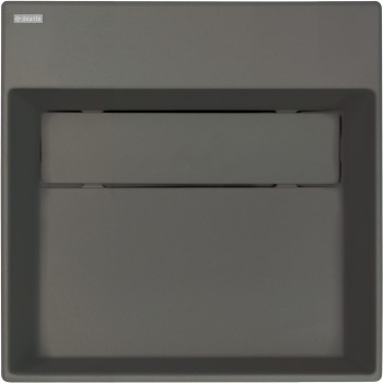Vannas istabas izlietne Deante CORREO granīta uz virsmas ANTHRACITE METALLIC, 400x400mm Antarcīts