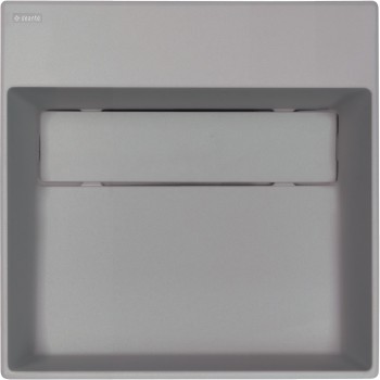 Vannas istabas izlietne Deante CORREO granīta uz virsmas GREY METALLIC, 400x400mm Pelēka