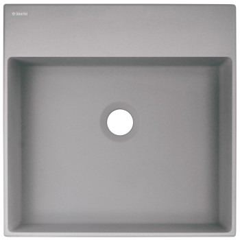 Vannas istabas izlietne Deante CORREO granīta uz virsmas GREY METALLIC, 400x400mm Pelēka
