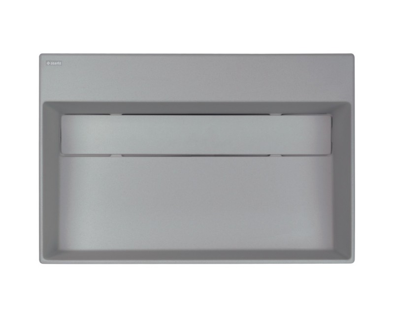 Vannas istabas granīta izlietne Deante CORREO uz virsmas GREY METALLIC, 600x400mm Pelēka