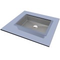 Vannas istabas izlietne Deante CORREO granīta uz virsmas (Iegriežama) GREY METALLIC, 500x350mm Pelēka