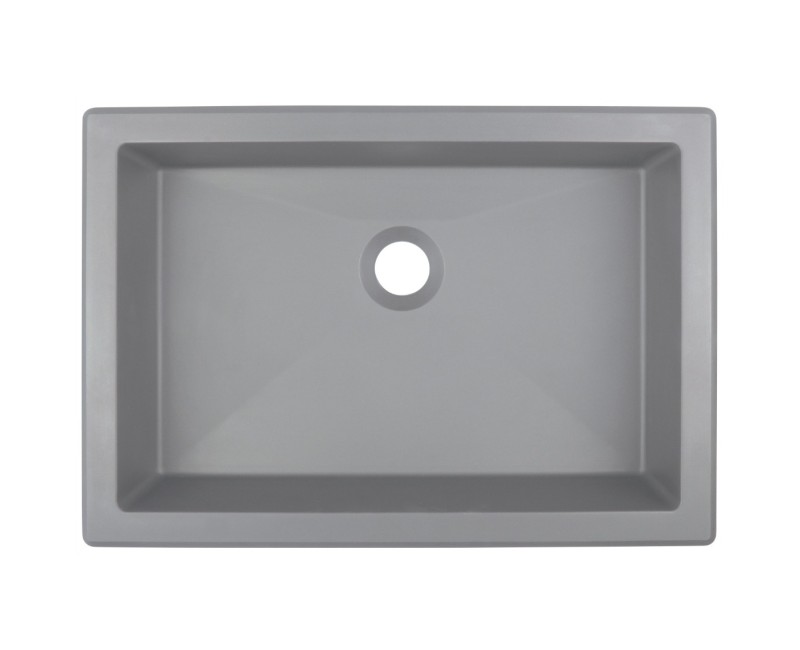 Vannas istabas izlietne Deante CORREO granīta uz virsmas (Iegriežama) GREY METALLIC, 500x350mm Pelēka