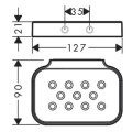 Ziepju trauks Axor Universal Circular ar turētāju, birstēts melns hroms 42805340
