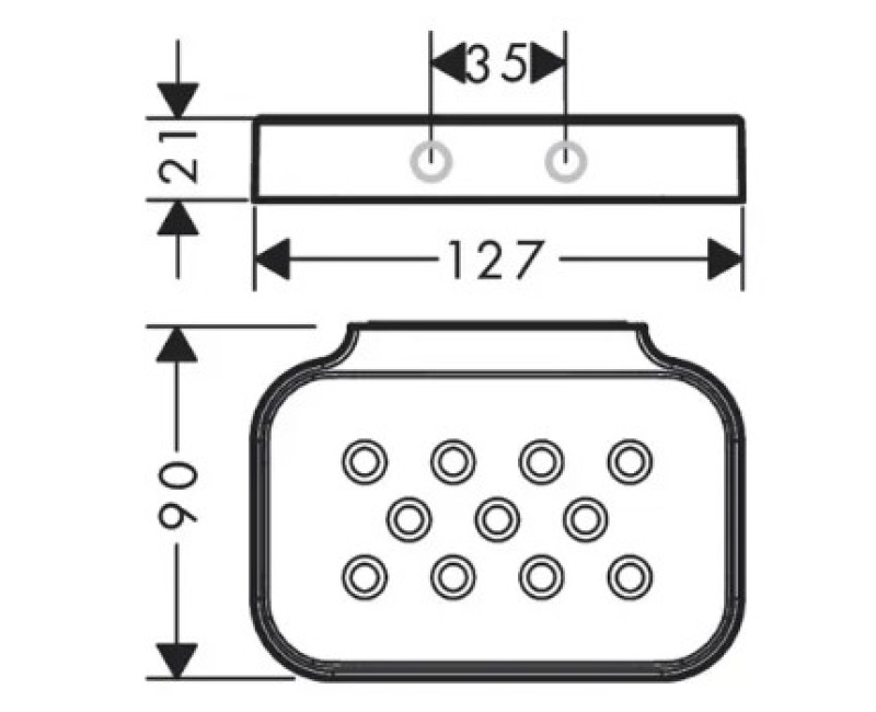 Ziepju trauks Axor Universal Circular ar turētāju, birstēts melns hroms 42805340